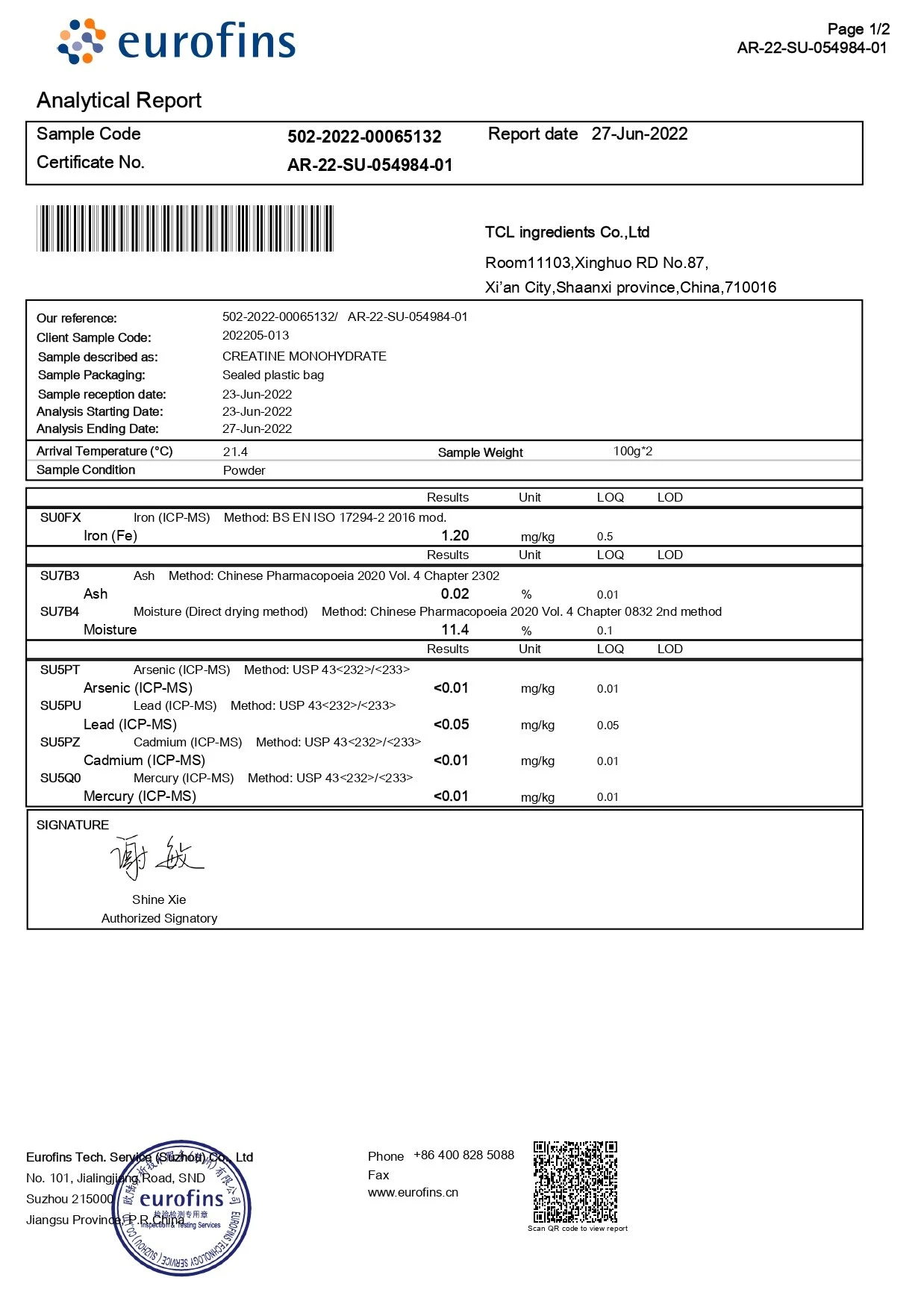 Eurofins test report（）_page-0001